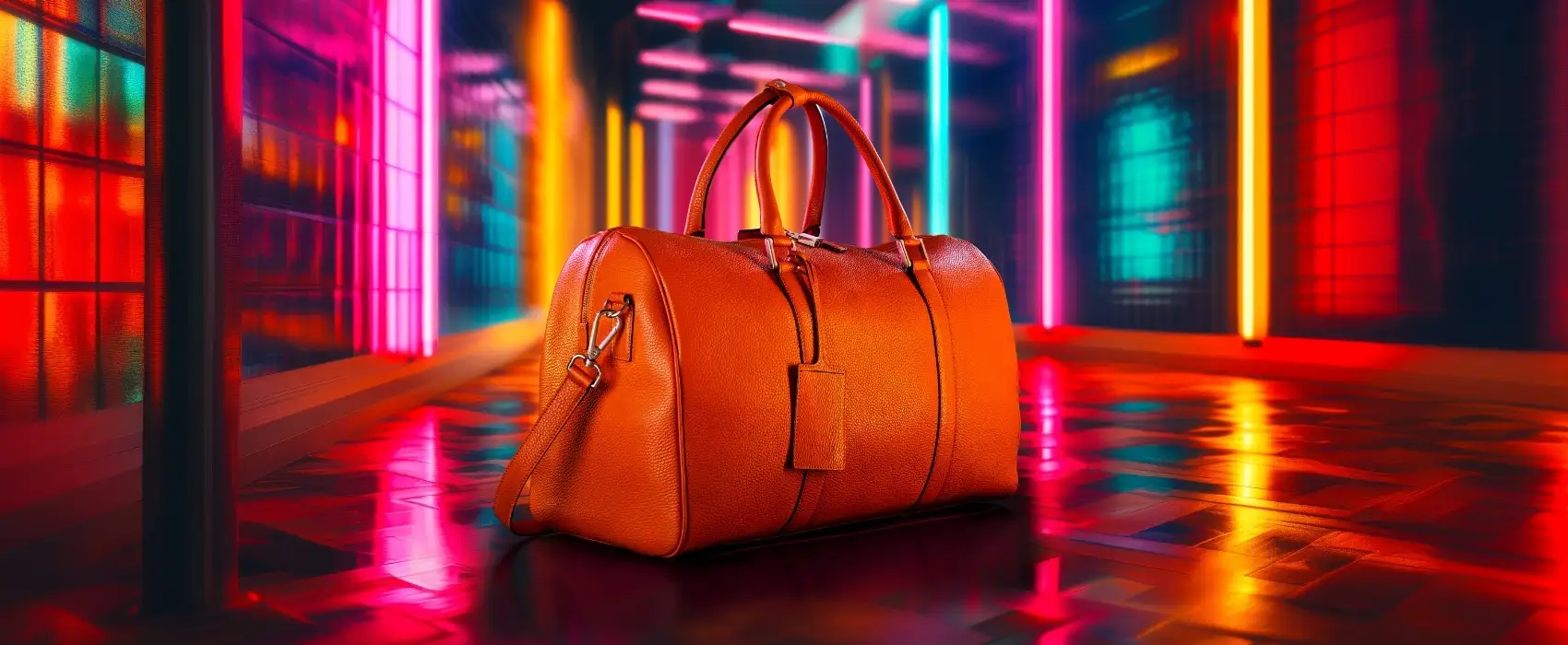 Leder Reisetasche orange Leder Reisetasche orange